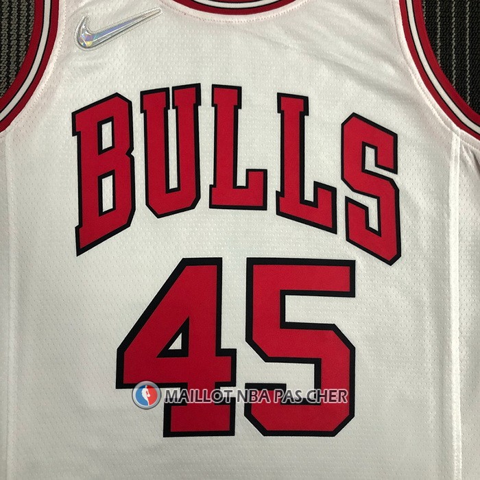 Maillot Chicago Bulls Michael Jordan NO 45 Association 2021 Blanc
